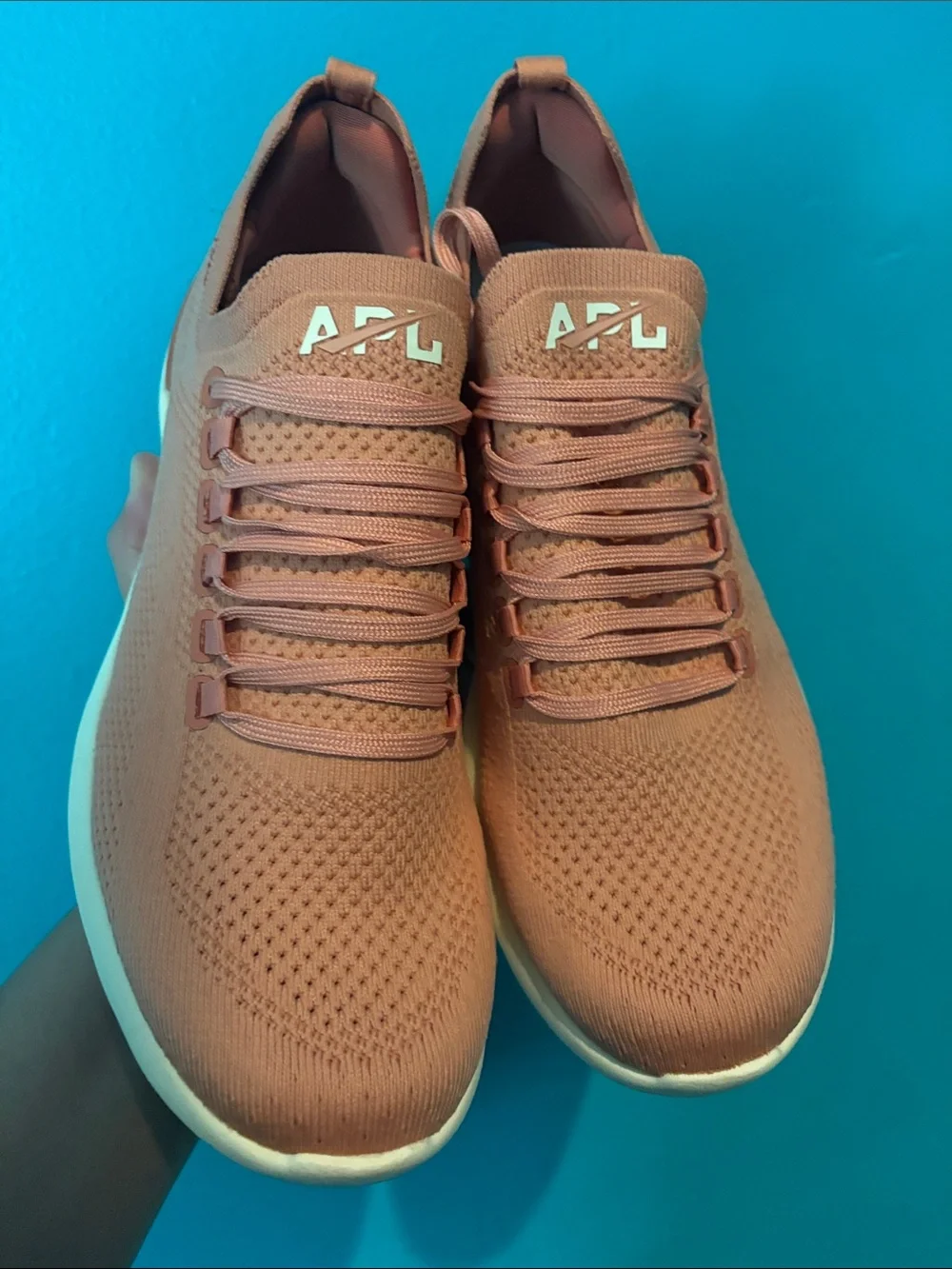 APL TechLoom Knit Sneakers in Coral Pink